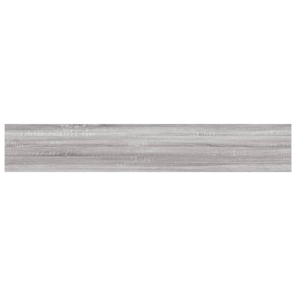 vidaXL Wall Shelves 4 pcs Grey Sonoma 60x10x1,5 cm Engineered Wood