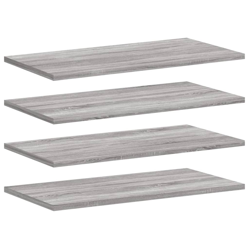 vidaXL Wall Shelves 4 pcs Grey Sonoma 60x20x1,5 cm Engineered Wood