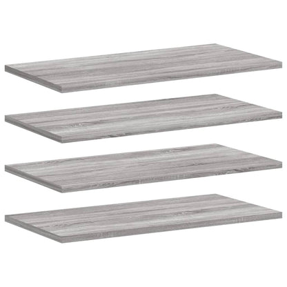 vidaXL Wall Shelves 4 pcs Grey Sonoma 60x20x1,5 cm Engineered Wood