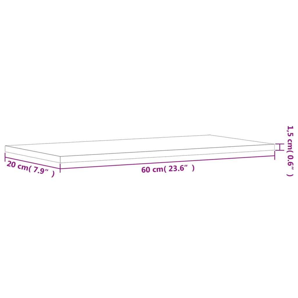 vidaXL Wall Shelves 4 pcs Grey Sonoma 60x20x1,5 cm Engineered Wood
