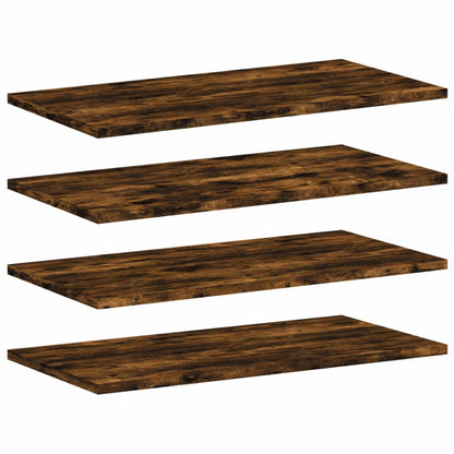 vidaXL Wall Shelves 4 pcs Smoked Oak 60x30x1,5 cm Engineered Wood