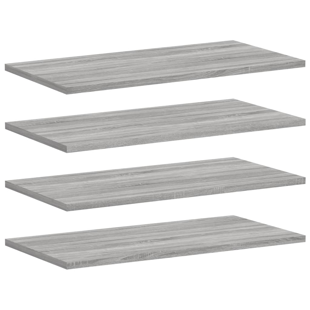 vidaXL Wall Shelves 4 pcs Grey Sonoma 60x30x1,5 cm Engineered Wood
