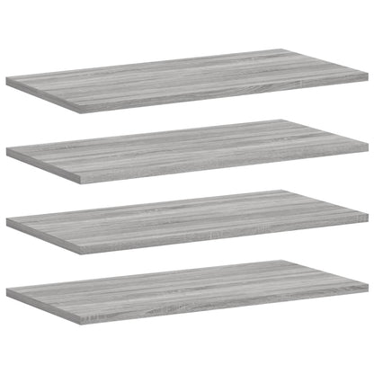 vidaXL Wall Shelves 4 pcs Grey Sonoma 60x30x1,5 cm Engineered Wood