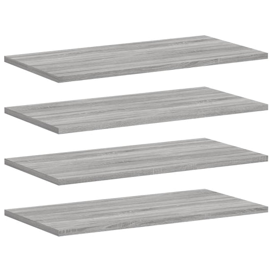 vidaXL Wall Shelves 4 pcs Grey Sonoma 60x30x1,5 cm Engineered Wood