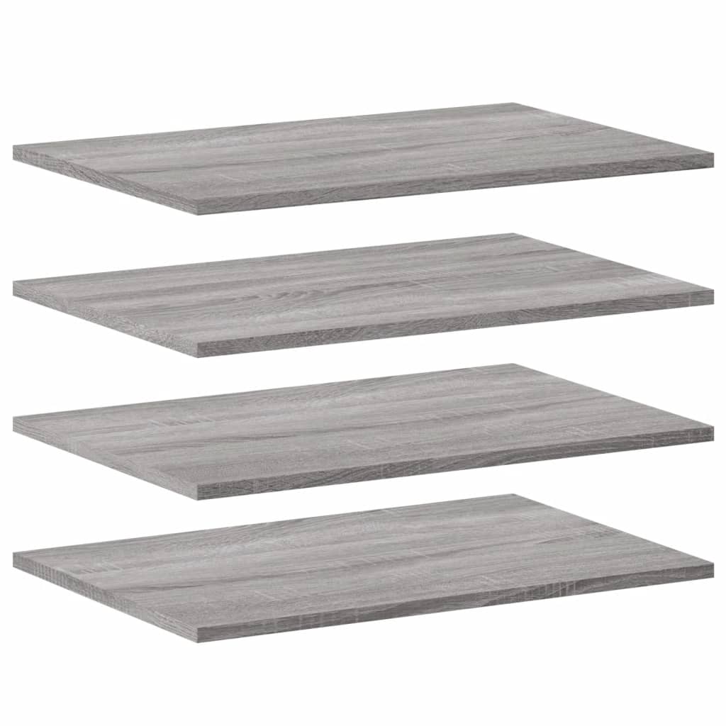vidaXL Wall Shelves 4 pcs Grey Sonoma 60x40x1,5 cm Engineered Wood