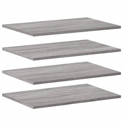 vidaXL Wall Shelves 4 pcs Grey Sonoma 60x40x1,5 cm Engineered Wood
