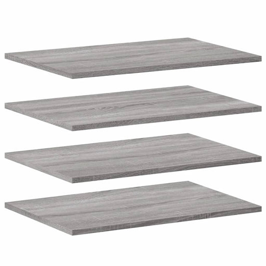 vidaXL Wall Shelves 4 pcs Grey Sonoma 60x40x1,5 cm Engineered Wood