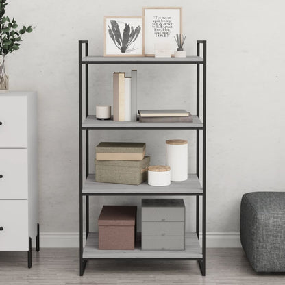 vidaXL Wall Shelves 4 pcs Grey Sonoma 60x40x1,5 cm Engineered Wood