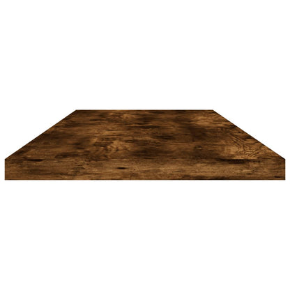 vidaXL Wall Shelves 4 pcs Smoked Oak 80x20x1,5 cm Engineered Wood
