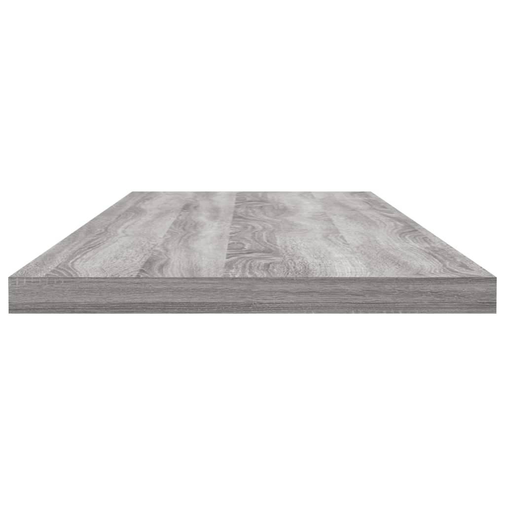 vidaXL Wall Shelves 4 pcs Grey Sonoma 80x20x1,5 cm Engineered Wood