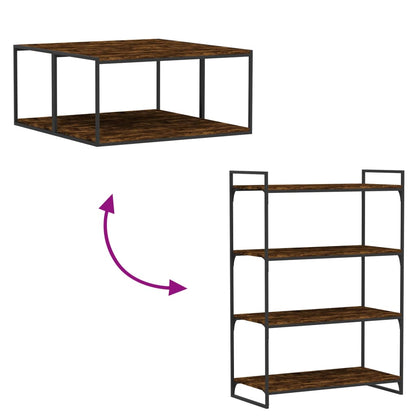 vidaXL Wall Shelves 4 pcs Smoked Oak 80x40x1,5 cm Engineered Wood