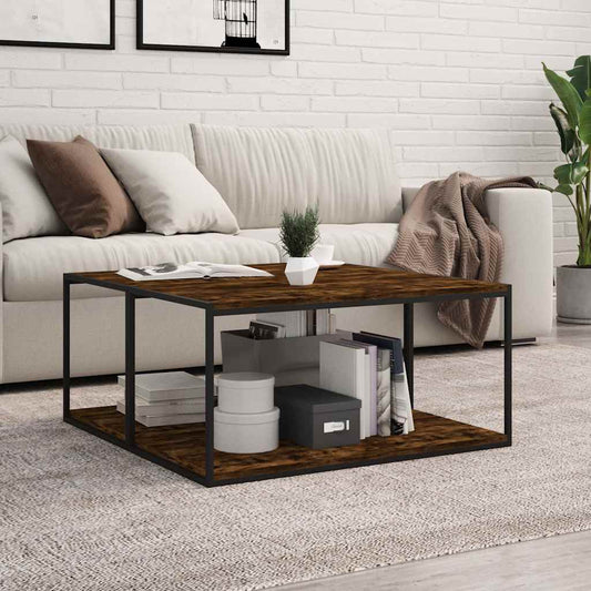 vidaXL Wall Shelves 4 pcs Smoked Oak 80x40x1,5 cm Engineered Wood
