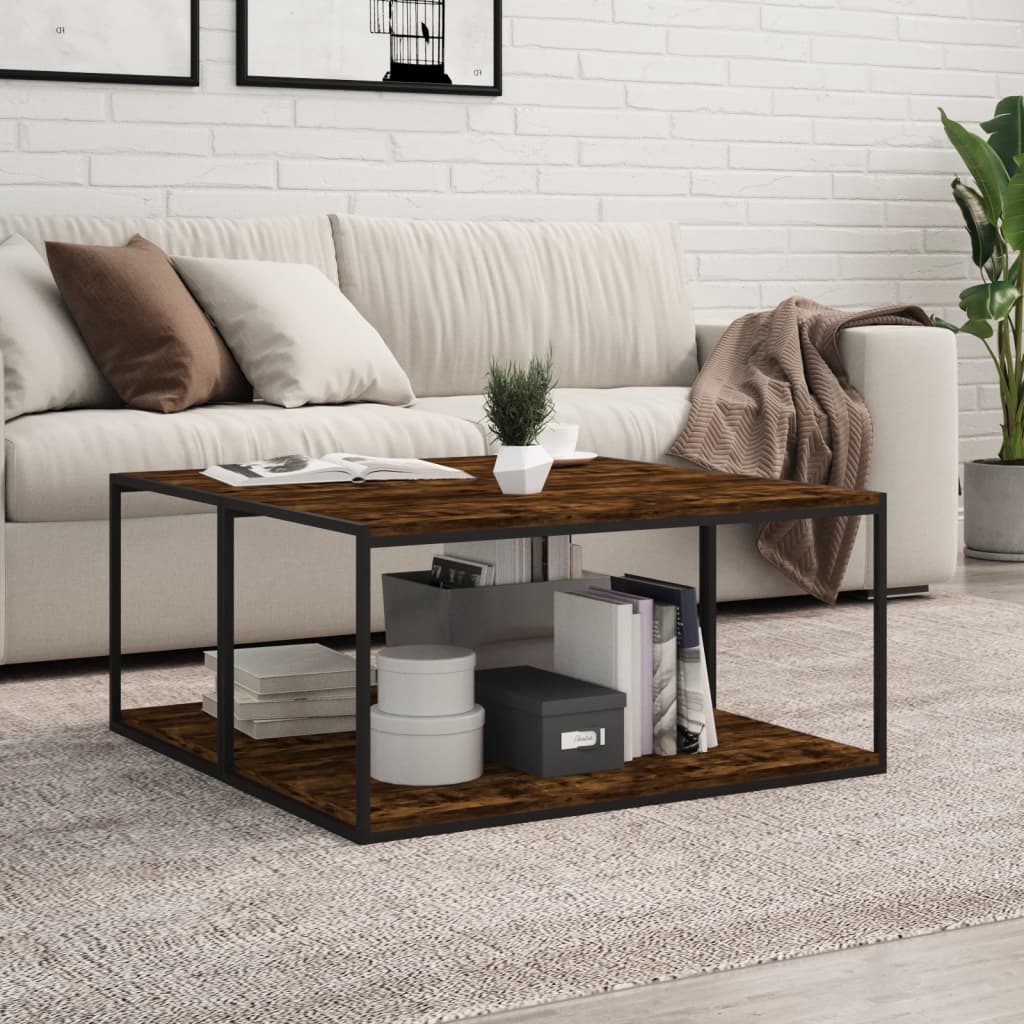 vidaXL Wall Shelves 4 pcs Smoked Oak 80x40x1,5 cm Engineered Wood