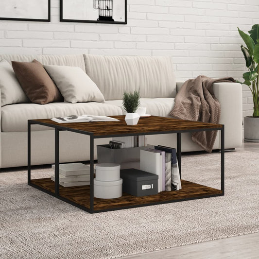 vidaXL Wall Shelves 4 pcs Smoked Oak 80x40x1,5 cm Engineered Wood