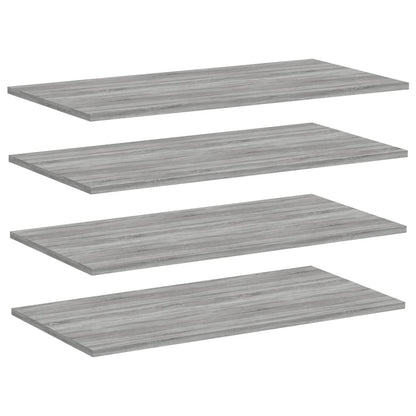 vidaXL Wall Shelves 4 pcs Grey Sonoma 80x40x1,5 cm Engineered Wood