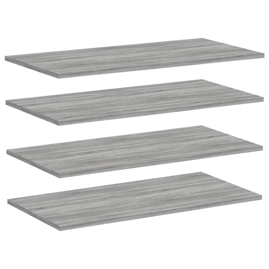 vidaXL Wall Shelves 4 pcs Grey Sonoma 80x40x1,5 cm Engineered Wood