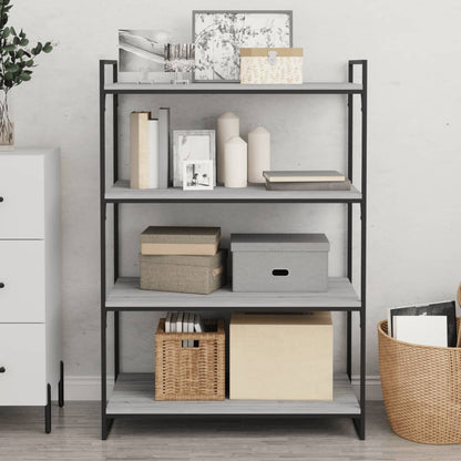 vidaXL Wall Shelves 4 pcs Grey Sonoma 80x40x1,5 cm Engineered Wood