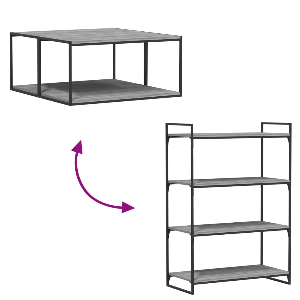 vidaXL Wall Shelves 4 pcs Grey Sonoma 80x40x1,5 cm Engineered Wood