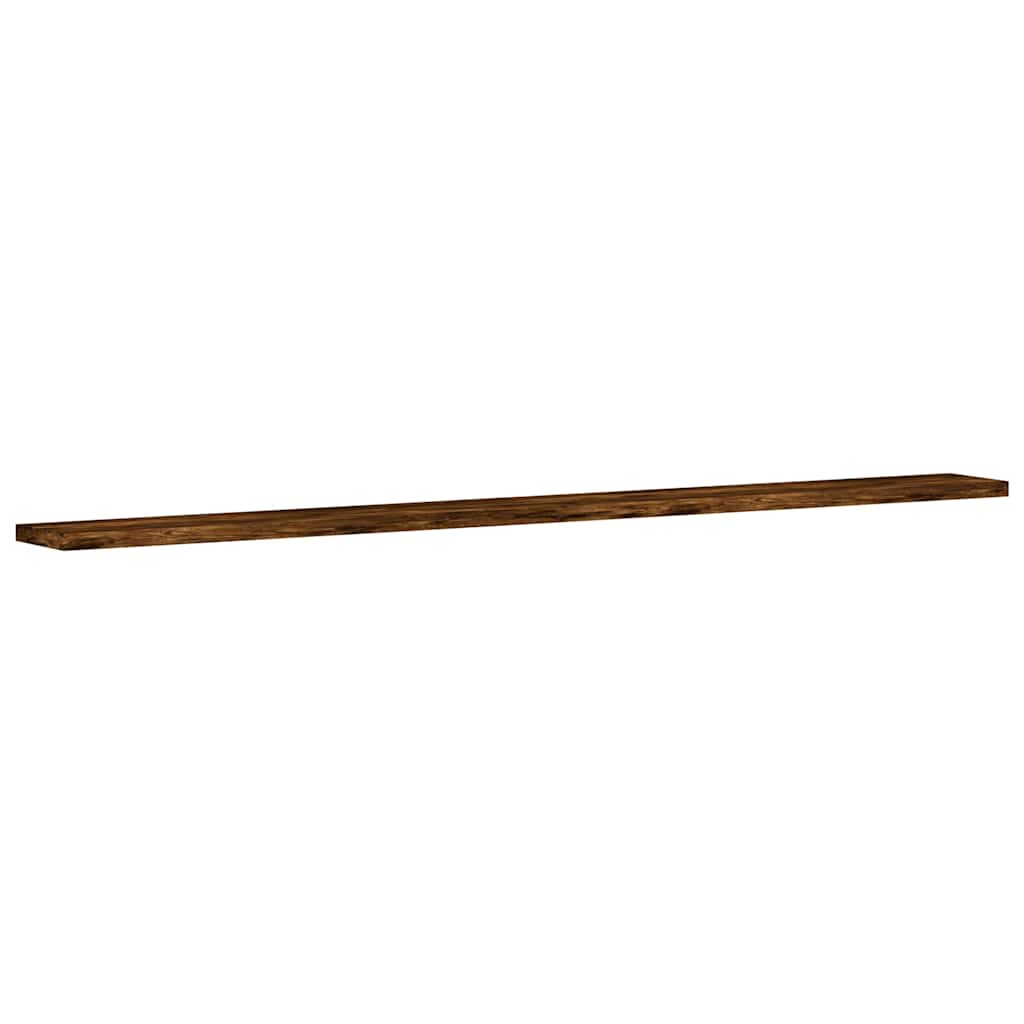 vidaXL Wall Shelves 4 pcs Smoked Oak 100x10x1,5 cm Engineered Wood