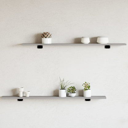vidaXL Wall Shelves 4 pcs Grey Sonoma 100x10x1,5 cm Engineered Wood