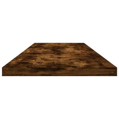 vidaXL Wall Shelves 4 pcs Smoked Oak 100x20x1,5 cm Engineered Wood