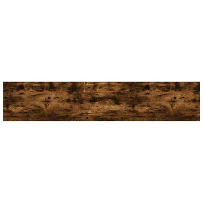 vidaXL Wall Shelves 4 pcs Smoked Oak 100x20x1,5 cm Engineered Wood