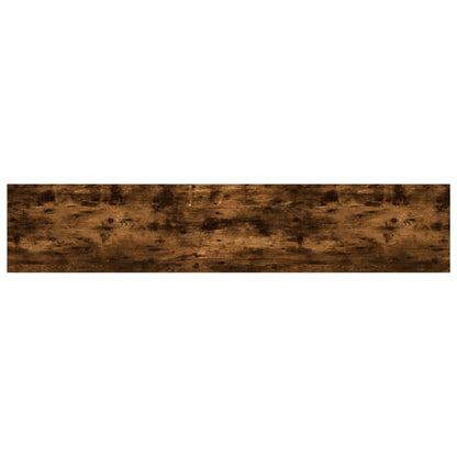 vidaXL Wall Shelves 4 pcs Smoked Oak 100x20x1,5 cm Engineered Wood