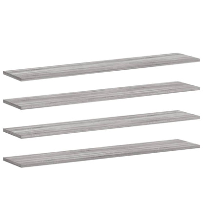 vidaXL Wall Shelves 4 pcs Grey Sonoma 100x20x1,5 cm Engineered Wood