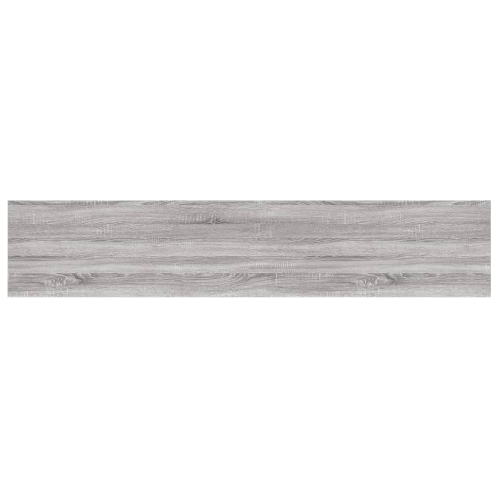vidaXL Wall Shelves 4 pcs Grey Sonoma 100x20x1,5 cm Engineered Wood