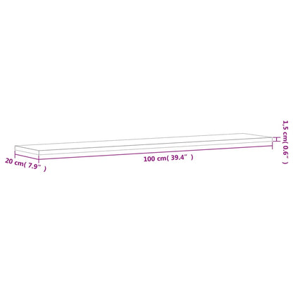 vidaXL Wall Shelves 4 pcs Grey Sonoma 100x20x1,5 cm Engineered Wood