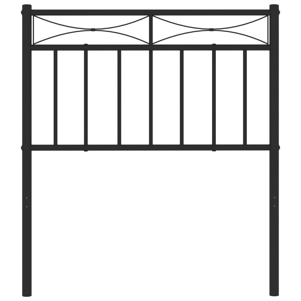 vidaXL Metal Replace Headboard Black 75 cm