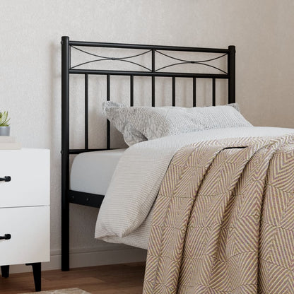 vidaXL Metal Replace Headboard Black 75 cm