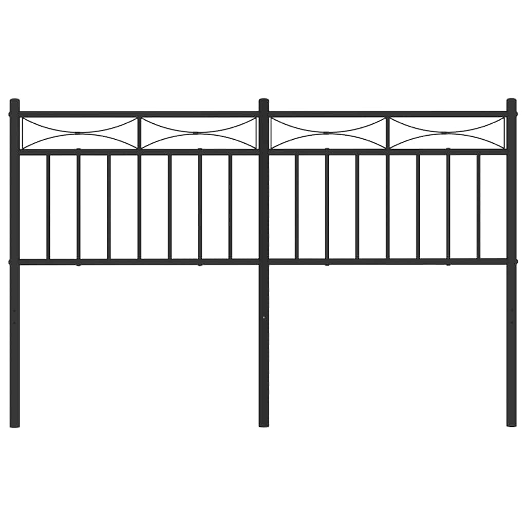 vidaXL Metal Replace Headboard Black 135 cm