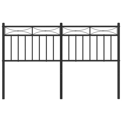 vidaXL Metal Replace Headboard Black 135 cm