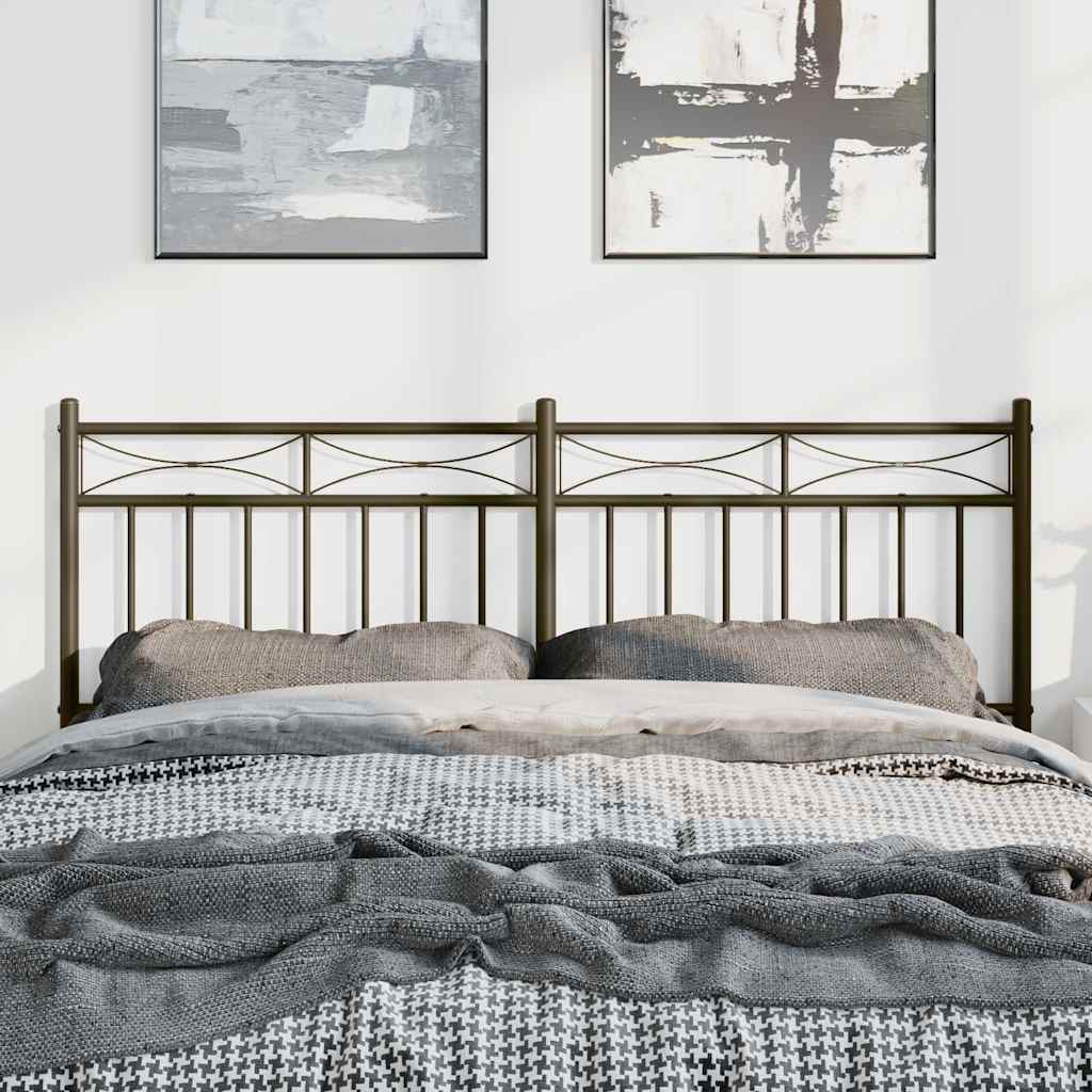 vidaXL Metal Replace Headboard Black 150 cm