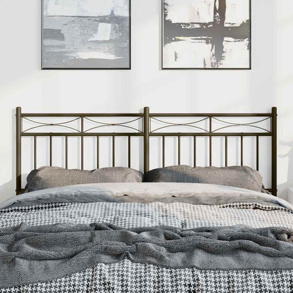 vidaXL Metal Replace Headboard Black 150 cm