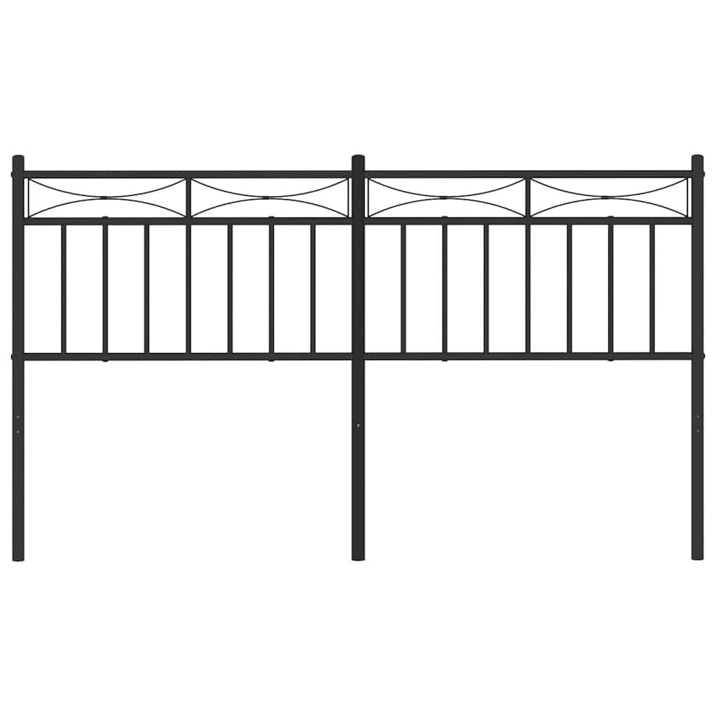 vidaXL Metal Replace Headboard Black 150 cm
