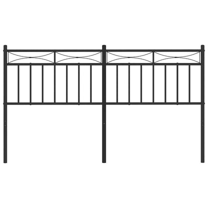 vidaXL Metal Replace Headboard Black 150 cm
