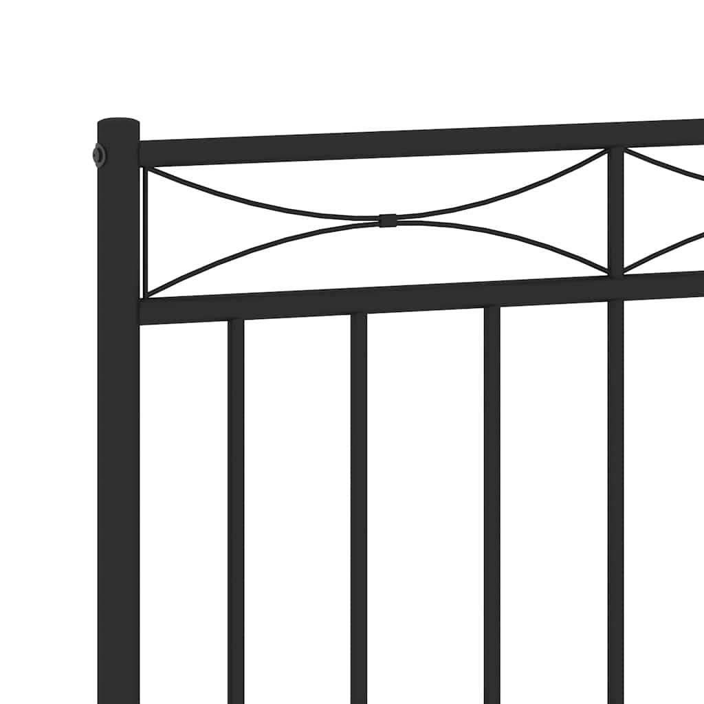 vidaXL Metal Replace Headboard Black 150 cm