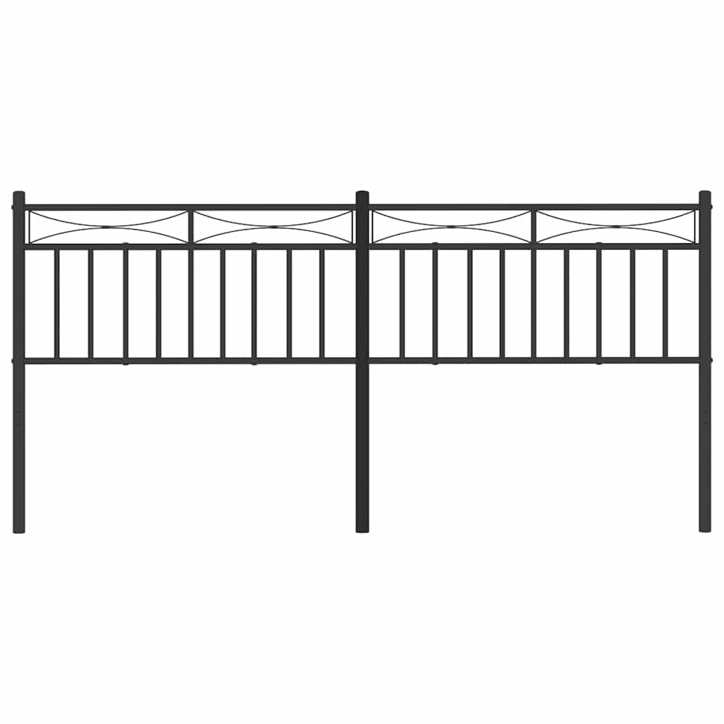 vidaXL Metal Replace Headboard Black 180 cm