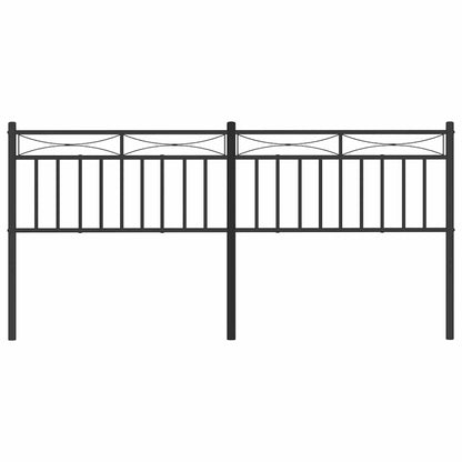 vidaXL Metal Replace Headboard Black 180 cm