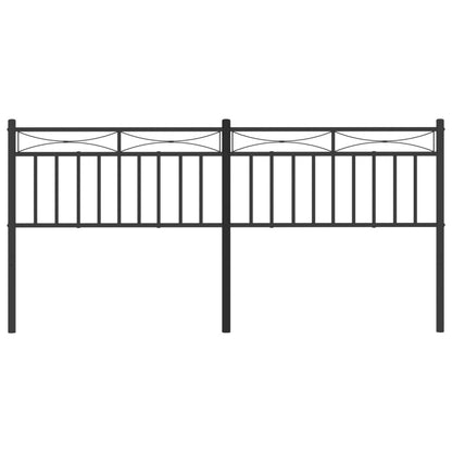 vidaXL Metal Replace Headboard Black 193 cm