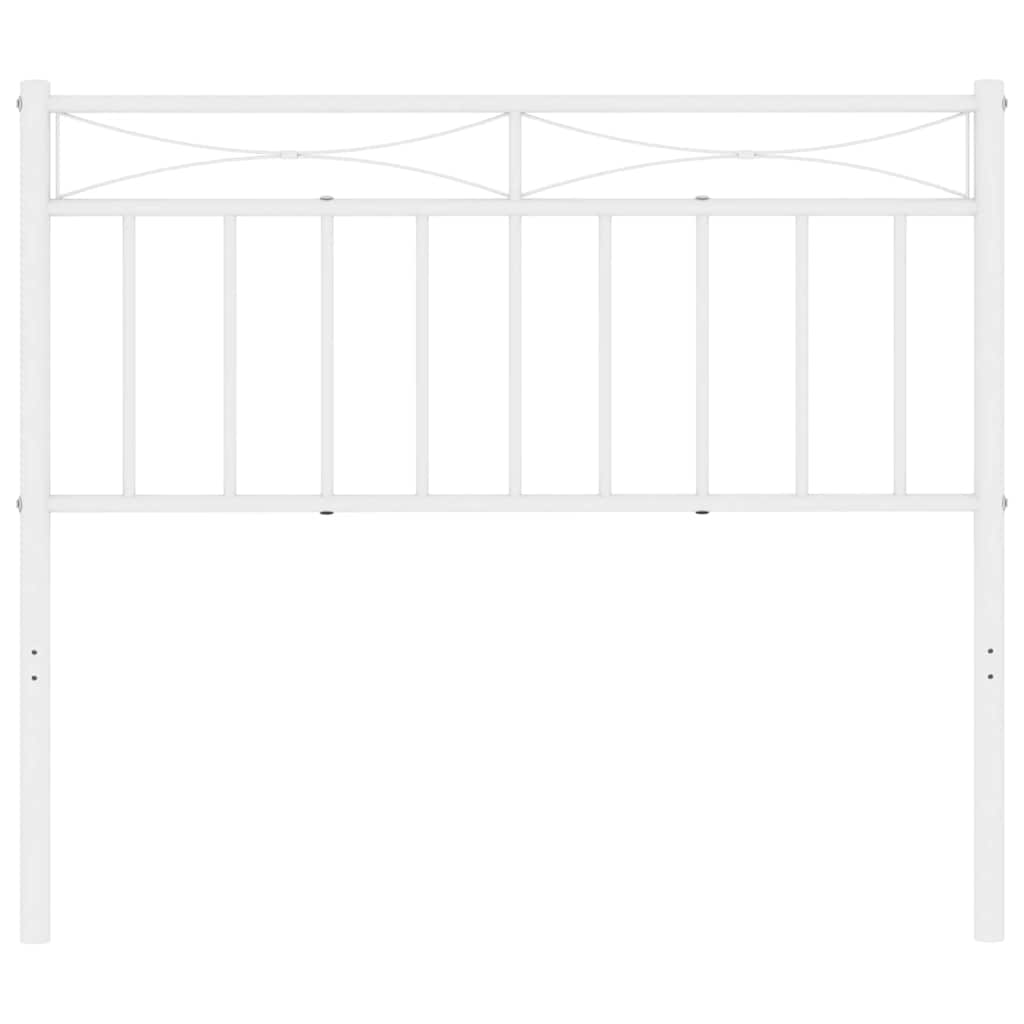 vidaXL Metal Replace Headboard White 100 cm