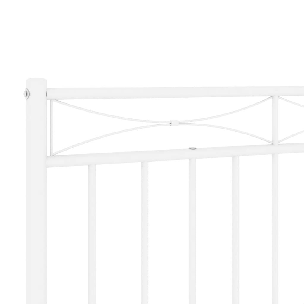 vidaXL Metal Replace Headboard White 100 cm