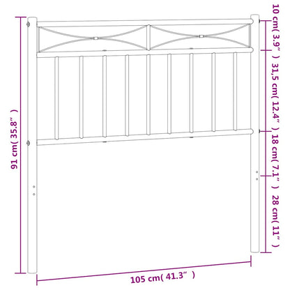 vidaXL Metal Replace Headboard White 100 cm