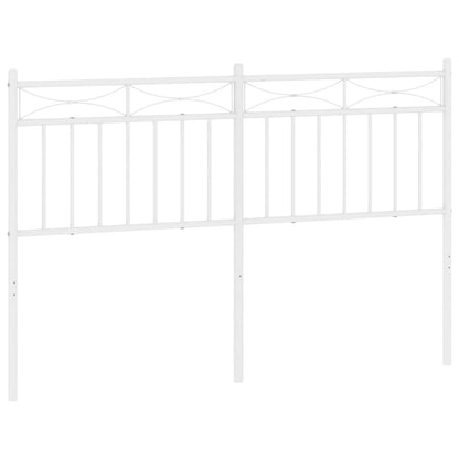 vidaXL Metal Replace Headboard White 135 cm