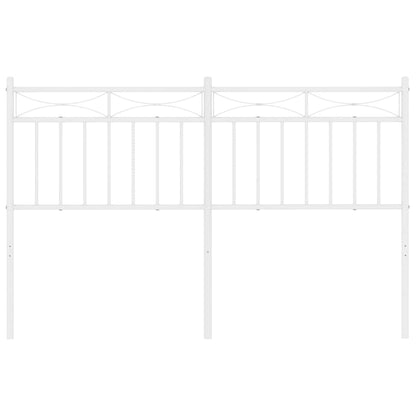 vidaXL Metal Replace Headboard White 135 cm