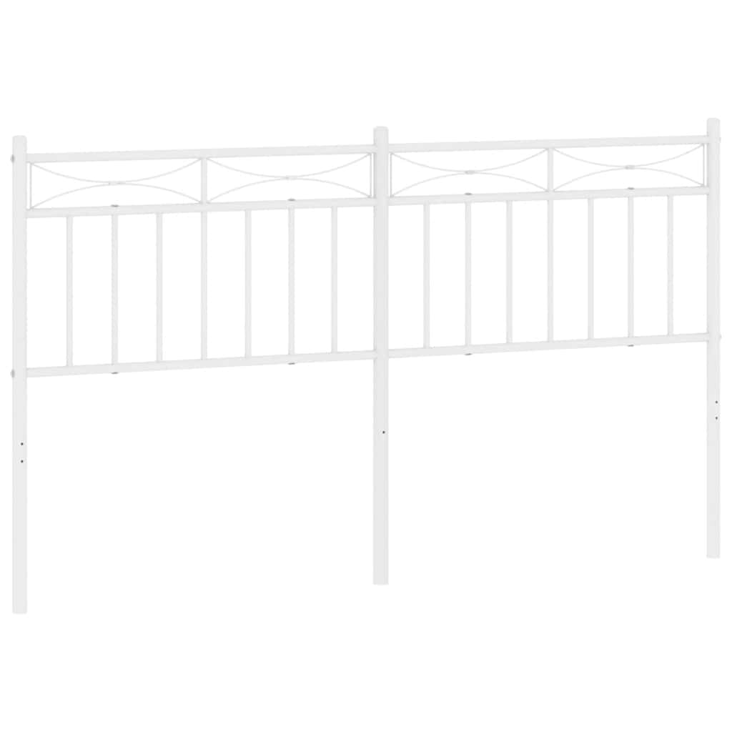 vidaXL Metal Replace Headboard White 150 cm