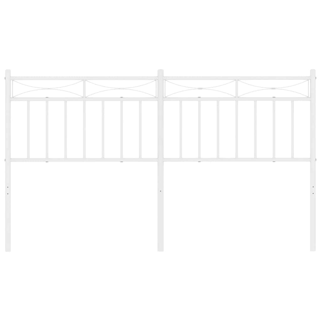 vidaXL Metal Replace Headboard White 150 cm