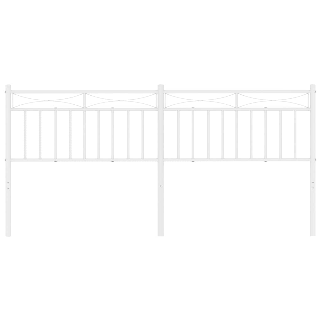 vidaXL Metal Replace Headboard White 180 cm